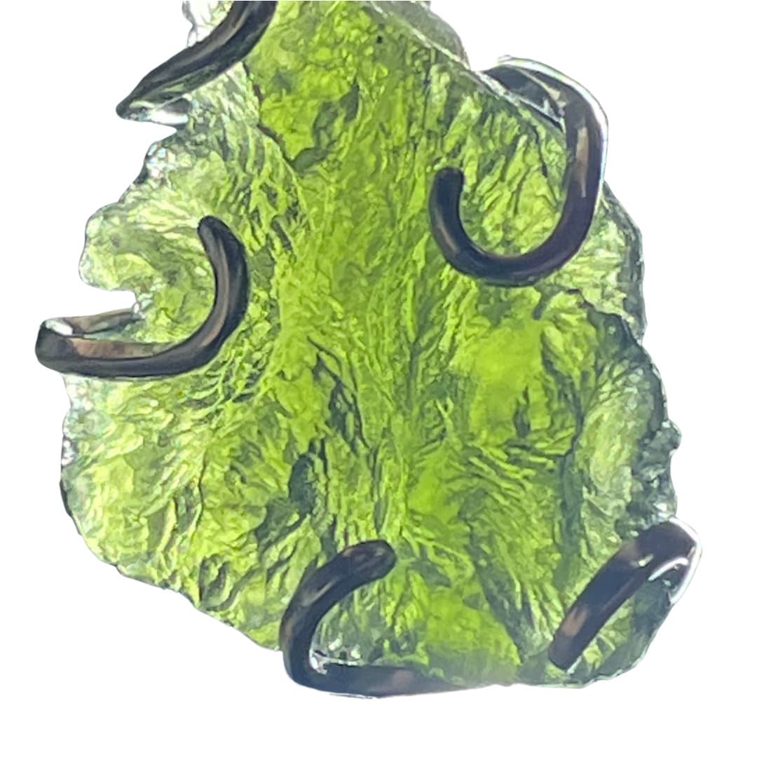 Moldavite Pendant | Top Quality on S925 Silver | Hand Wrapped | Spiritual Jewelry | Witch Talisman |