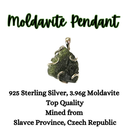 Moldavite Pendant | Top Quality on S925 Silver | Hand Wrapped | Spiritual Jewelry | Witch Talisman |