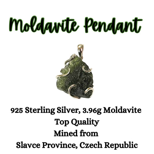 Moldavite Pendant | Top Quality on S925 Silver | Hand Wrapped | Spiritual Jewelry | Witch Talisman |