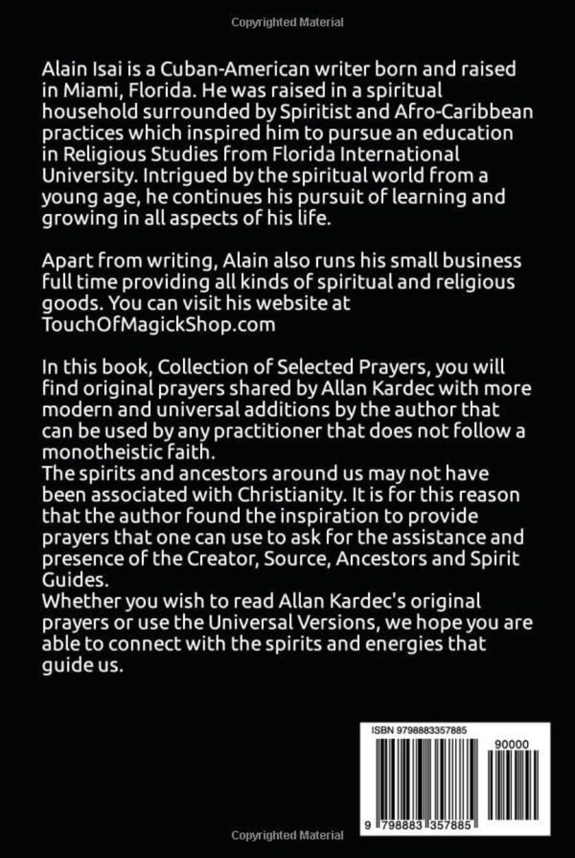 Collection of Selected Prayers by Allan Kardec | Universal Edition by Alain Isai [Paperback Book] | English | Boveda Espiritual | Misas