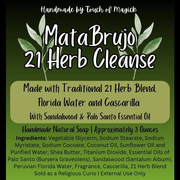 MataBrujo 21 Herb Soap | Jabon de 21 Hierbas | Traditional Soap | Handmade |