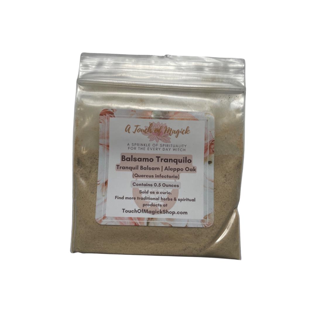 Balsamo Tranquilo | Tranquil Balsam | Aleppo Oak | Herb Powder | 0.5 Oz | Traditional Herb Supplier & Manufacturer | Santeria |