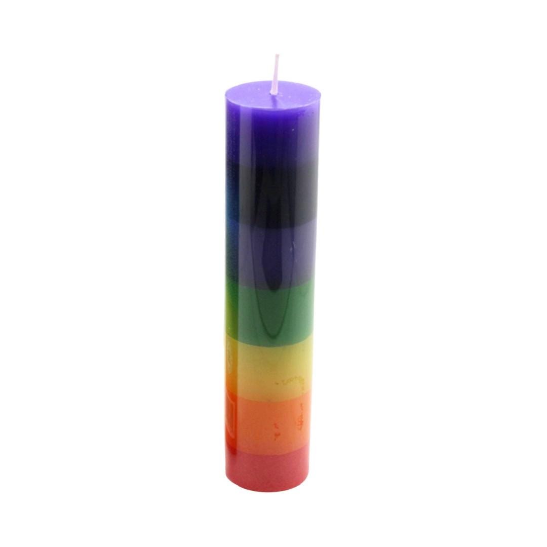 Seven Chakra Pillar Candle | Traditional Spell & Ritual Supplies | Handmade