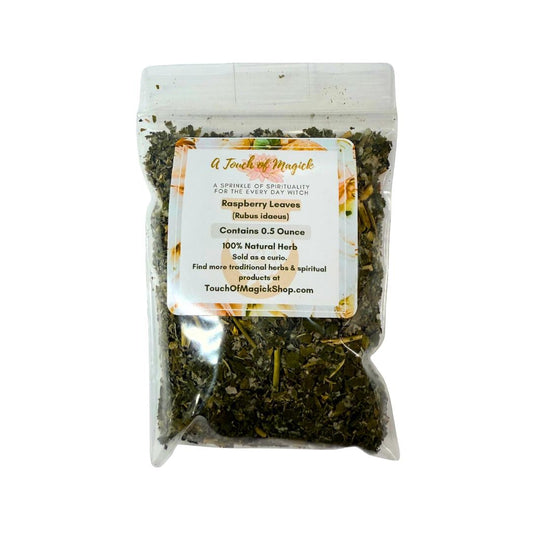 Raspberry Leaves | Rubus idaeus | 0.5 Ounces | Witchcraft Herbs | Traditional Herb Supplier & Manufacturer | Spell and Ritual Supplies