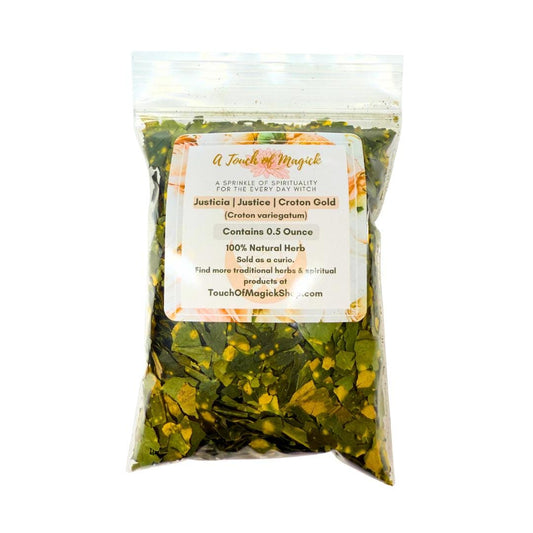 Justicia | Justice | Croton Gold | Dried 0.5 Oz | Santeria | Traditional Herb Supplier