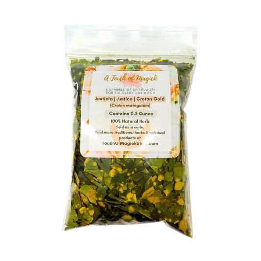 Justicia | Justice | Croton Gold | Dried 0.5 Oz | Santeria | Traditional Herb Supplier
