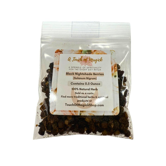 Berries of Hierba Mora | Nightshade Berries | Dried Herb | Used in Many Spells | Very Witchy Herb | Wicca | Pagan | Santeria | 0.5 Oz