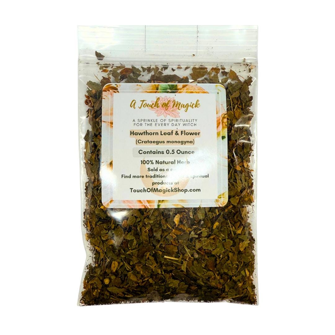 Hawthorn Leaf & Flowers | Crataegus Monogyna | Dried Cut Herb | 0.5 Ounces | Traditional Herb Supplier | Spell Supplies