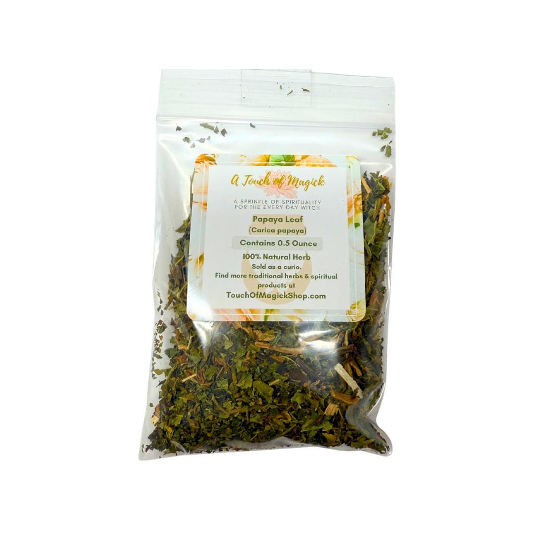 Papaya Leaf | Carica papaya | 0.5 Ounces | Traditional Herb Supplier | Witch Herbs for Spells |