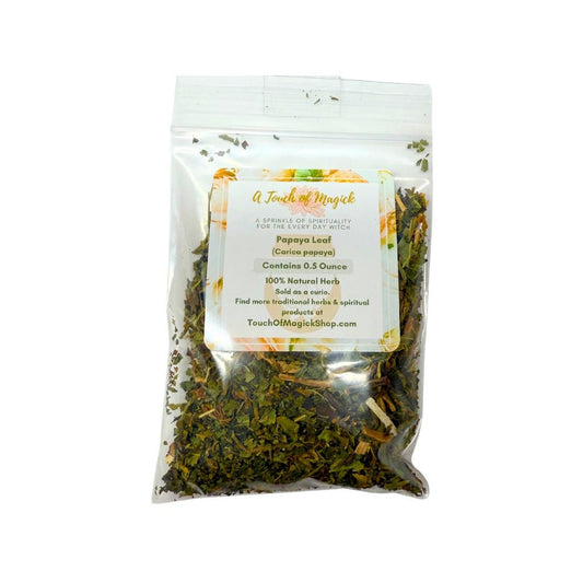 Papaya Leaf | Carica papaya | 0.5 Ounces | Traditional Herb Supplier | Witch Herbs for Spells |