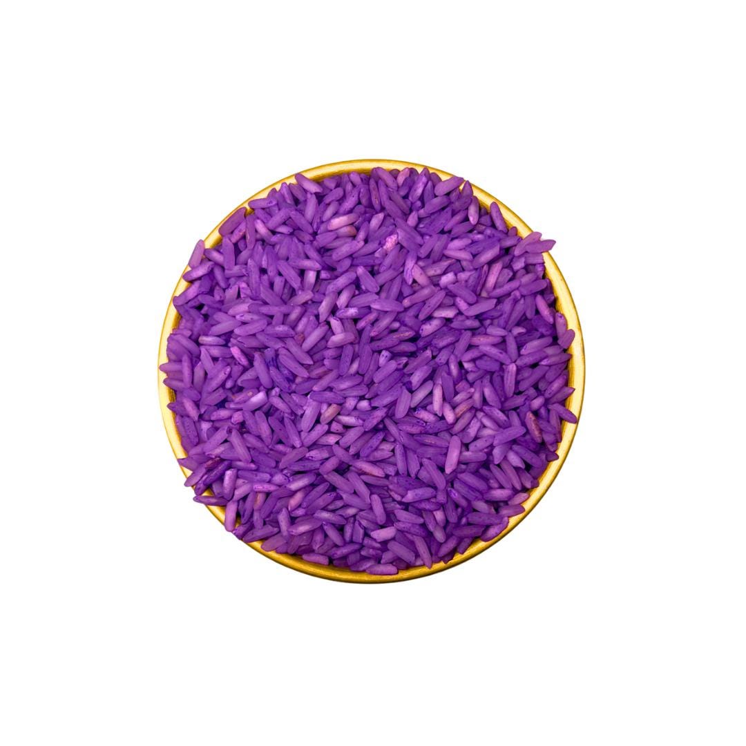 Purple Ritual Rice | Ingredient for Charm Bags, Rituals, and Spells | 2oz | Handcrafted