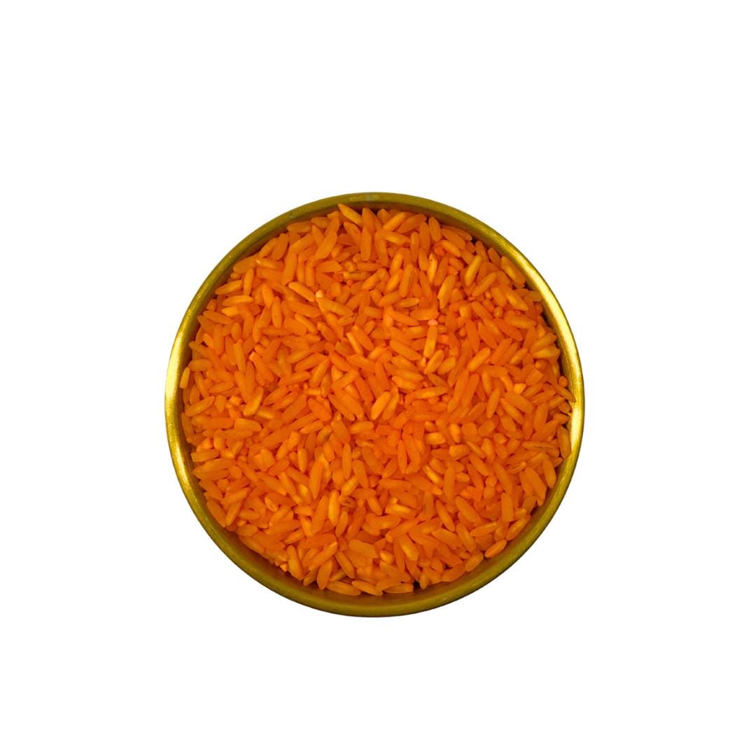 Orange Ritual Rice | 2 Ounces | Ingredient for Charm Bags, Rituals, and Spells | Spell Supplies