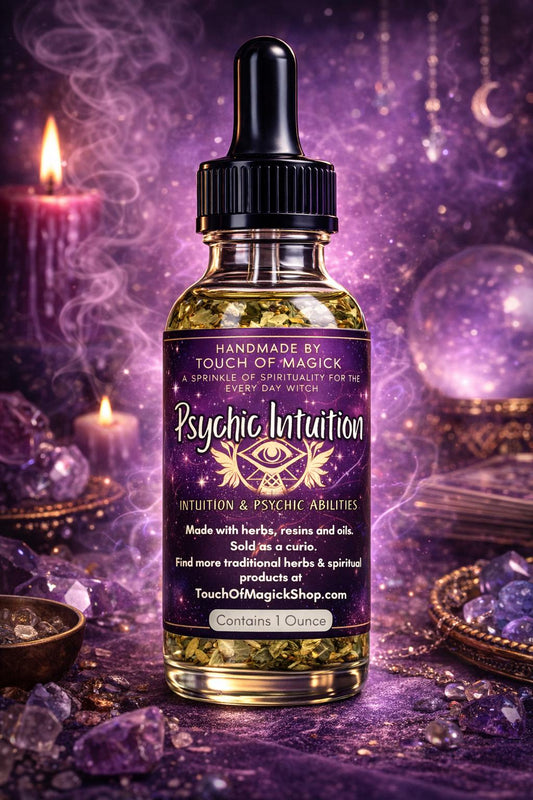 Psychic Intuition Oil | 1 Oz | Made with Traditional Ingredients used to Boost Intuition, Psychic Awareness, Clairvoyance during Readings