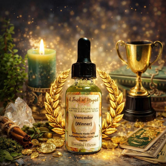 Vencedor (Winner Herb) Oil | 1 Oz | Made with Traditional Ingredients used for Success and Victory | Spell & Ritual Supplies