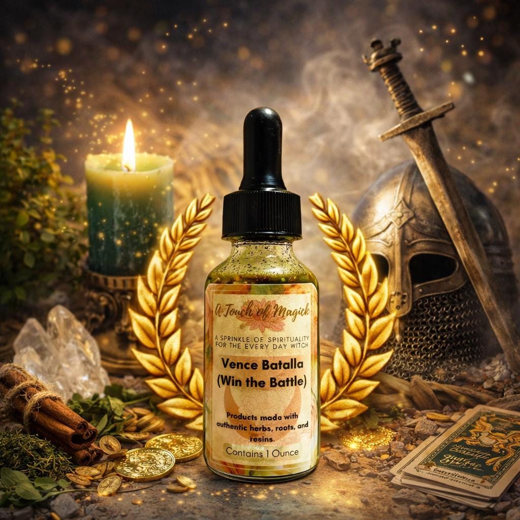 Vence Batalla (Win the Battle Herb) Oil | 1 Oz | Made with Traditional Ingredients | Ritual & Spell Supplies