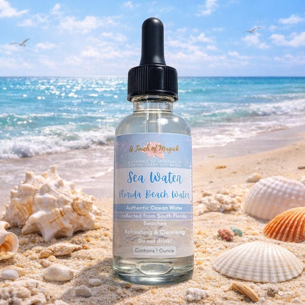 Sea Water | Ocean Water | Beach Water | 1 Ounce | Traditional | Yemaya | Santeria |