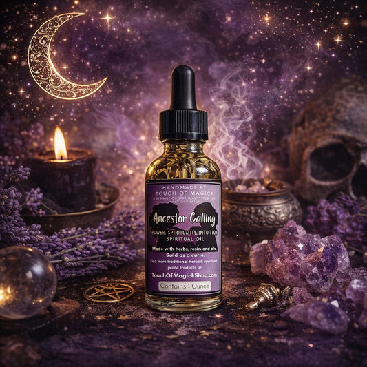 Ancestor Calling Oil | Handmade | Made with Traditional Ingredients | Ritual | 1 Oz | Spell Tools |