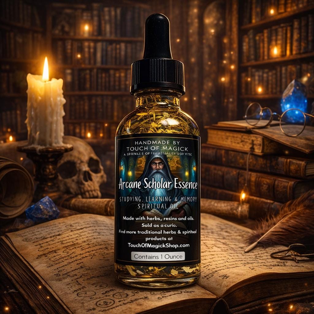 Arcane Scholar Essence Oil | Handmade | Spiritual Oil | 1 Oz