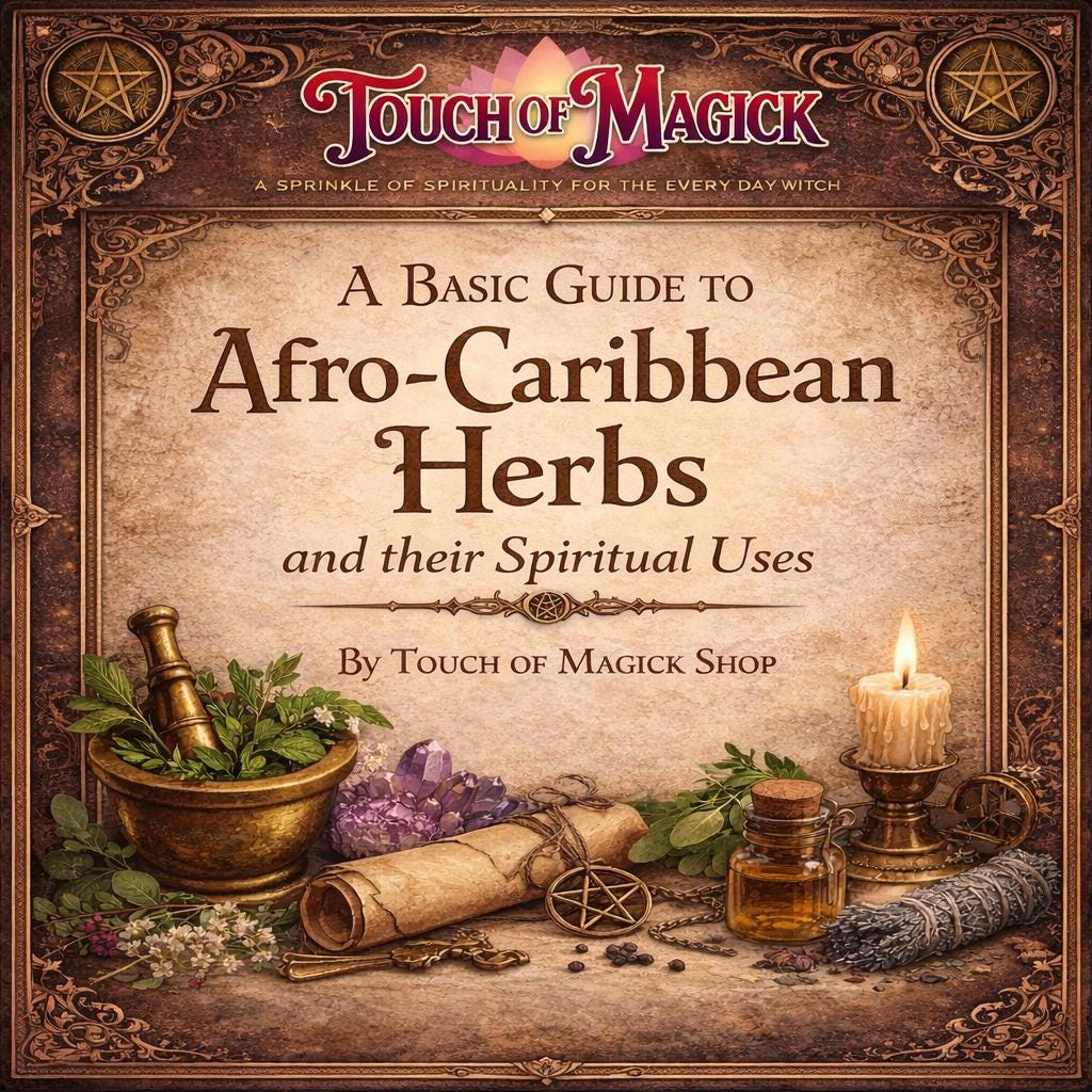 Afro-Caribbean Herbs Guide PDF | Spiritual Herb Reference | Digital Grimoire Pages | Folk Traditions | Herbal Correspondences | Printable