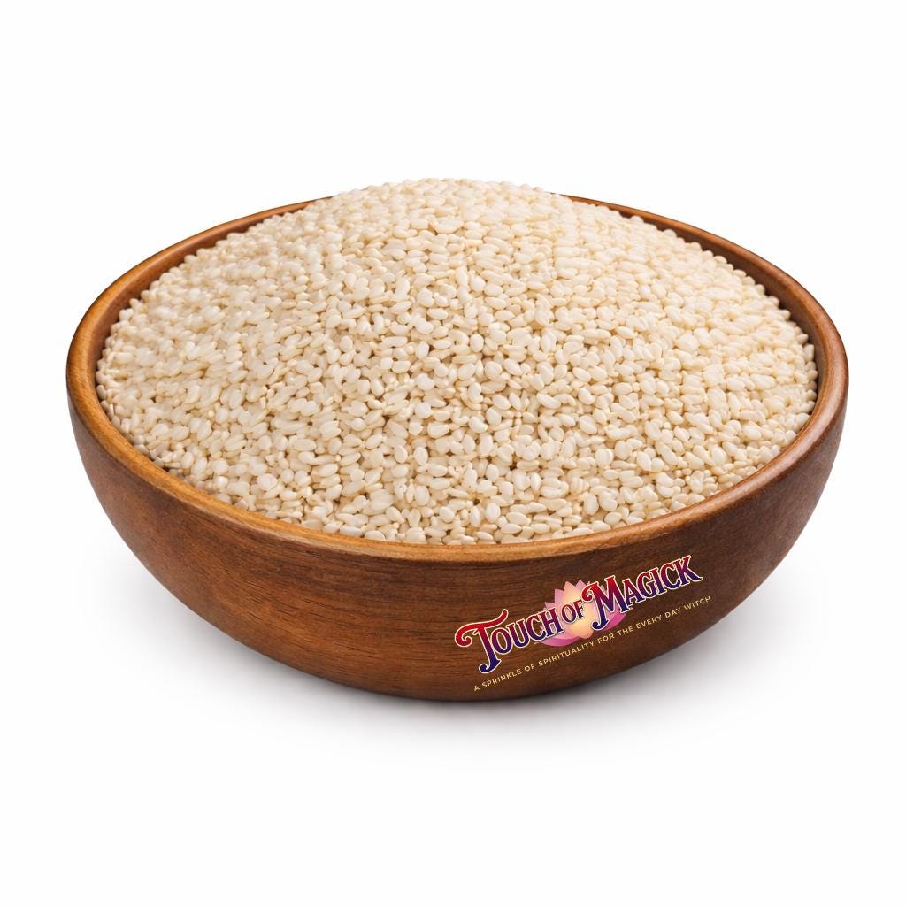 Sesame Seeds (Hulled) | Dried | 0.5 Ounces | Traditional Herb Supplier & Manufacturer | Pagan |