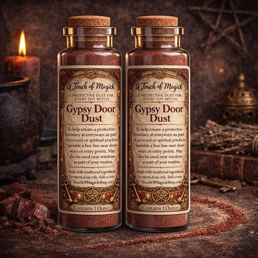 Gypsy Door Dust Powder | 1 oz | Traditional Ingredients | Handmade & Ritual Prepared | Spell Supplies
