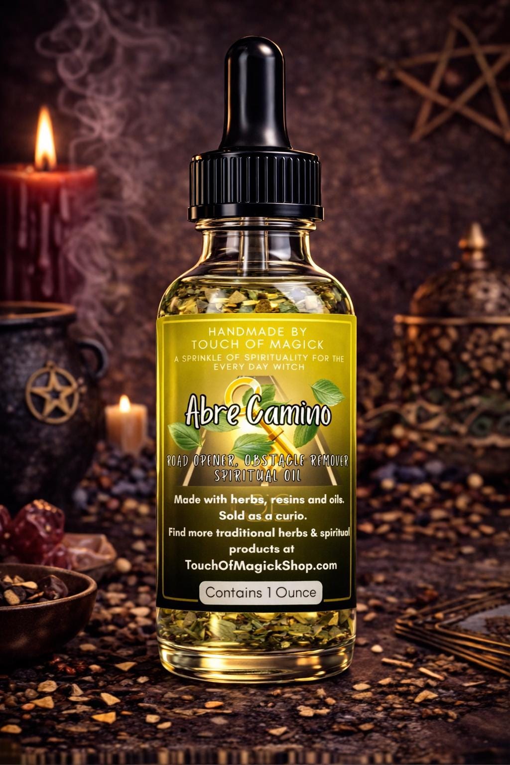Abre Camino (Road Opener Herb) Oil | 1 Oz | Handmade | Spell Tools