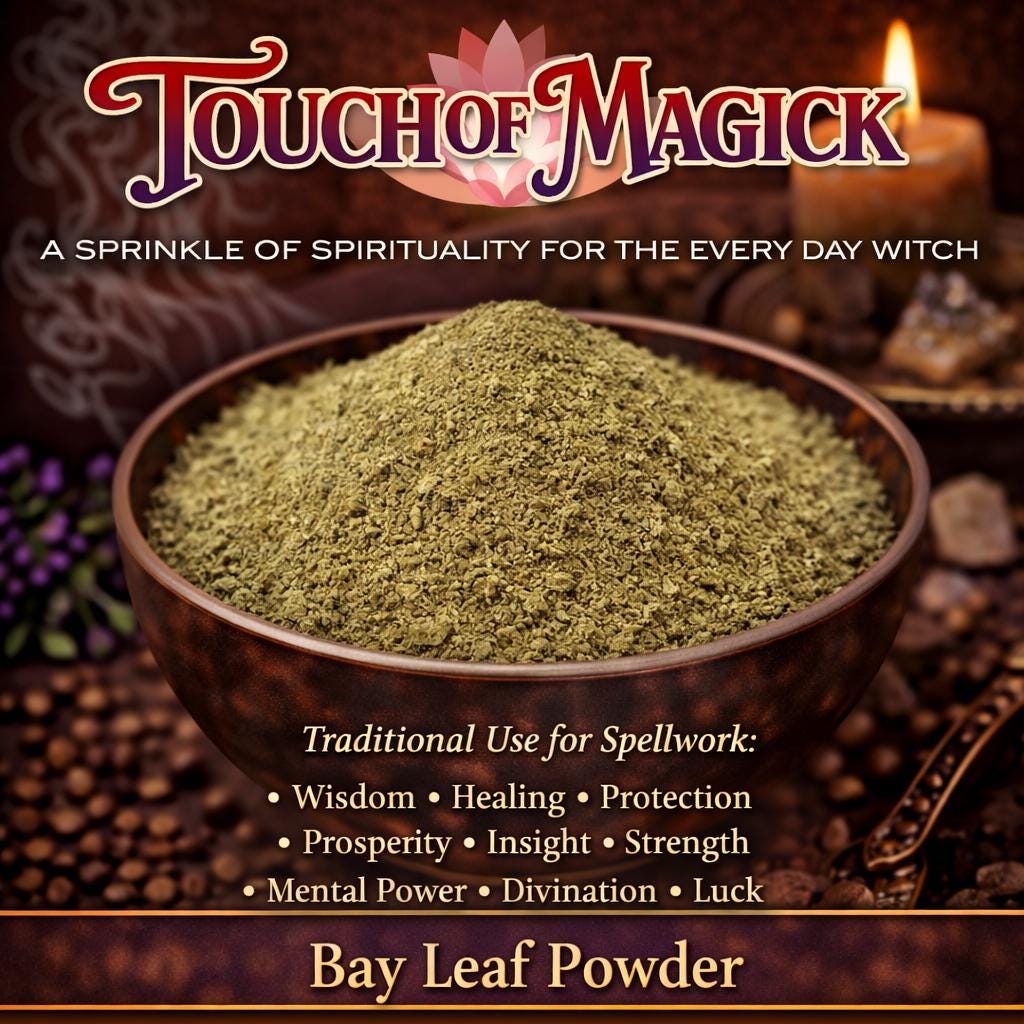 Bay Leaf Powder | Laurus Nobilis | 0.5 Oz | Traditional Herb Manufacturer and Supplier | Use in Spell Bottles, Mojo Bags |