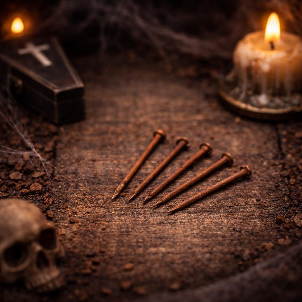 Coffin Nails | Set of 5 | Hoodoo | Voodoo | Santeria | Witchcraft Supplies | Tools
