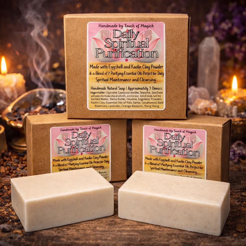 Daily Spiritual Purification Soap | Made with Eggshell & Kaolin | Traditional | Handmade