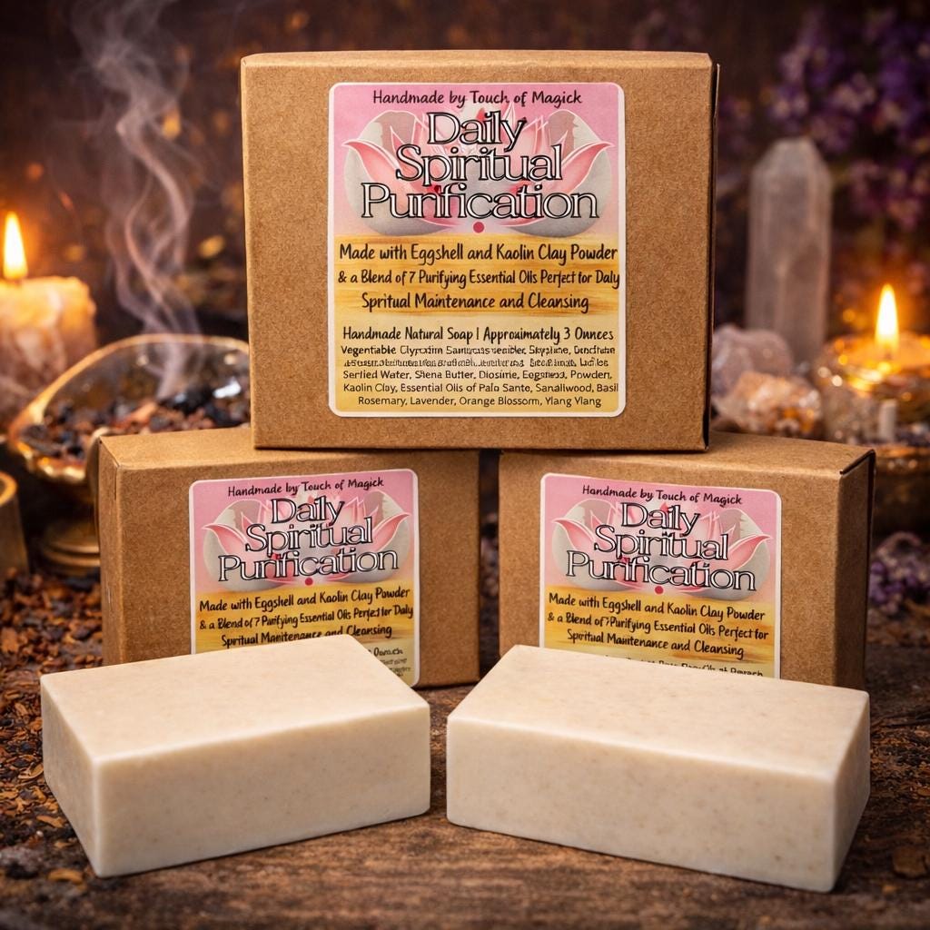 Daily Spiritual Purification Soap | Made with Eggshell & Kaolin | Traditional | Handmade