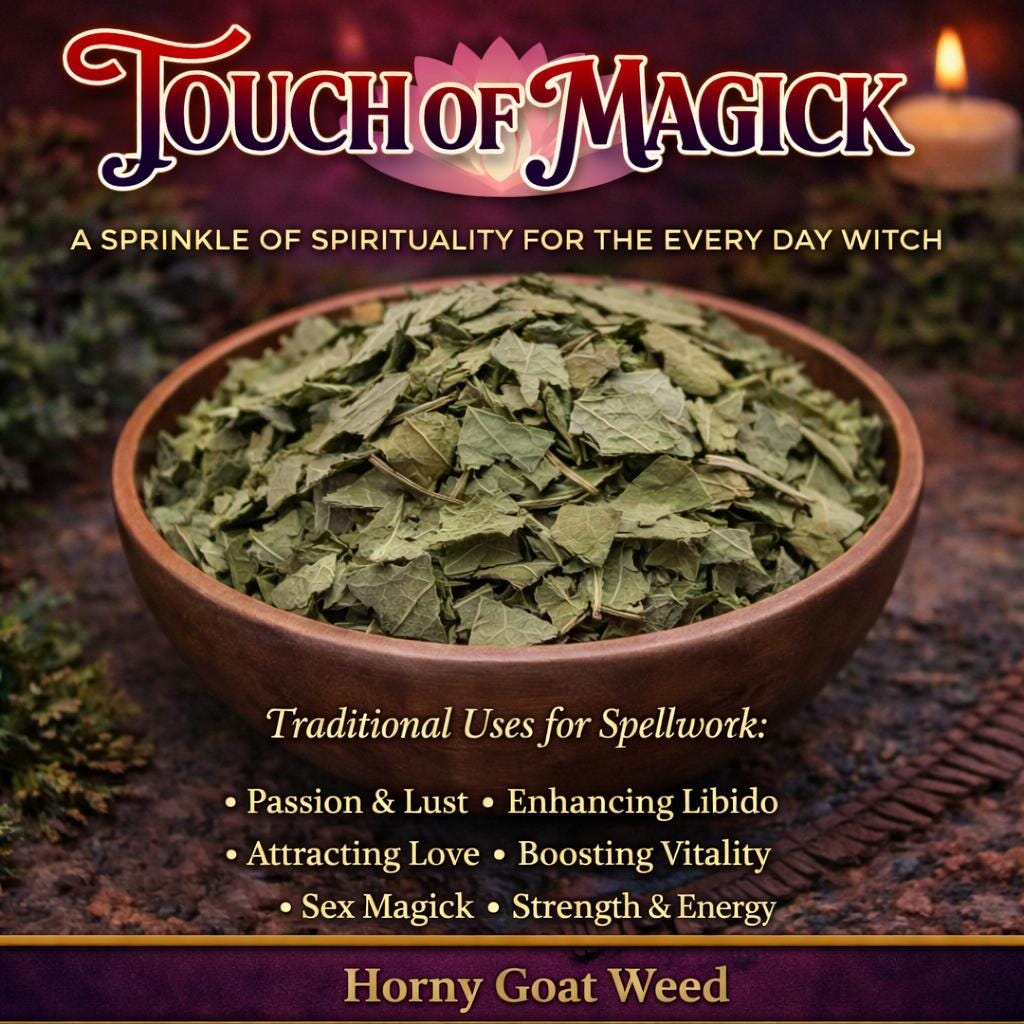 Horny Goat Weed | Epimedium Sagittatum | 0.5 Ounces | Witch | Hoodoo | Traditional Herb Supplier | Spell Supplies