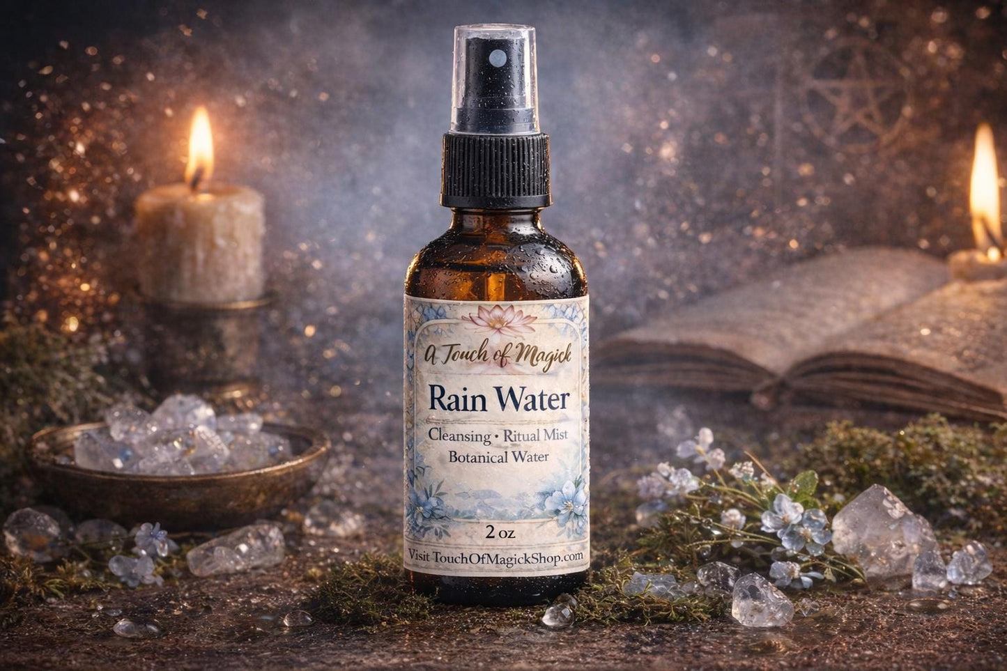 Pure Rain Water | Traditional Ingredient | Contains 2 Ounces | Spell Supplies