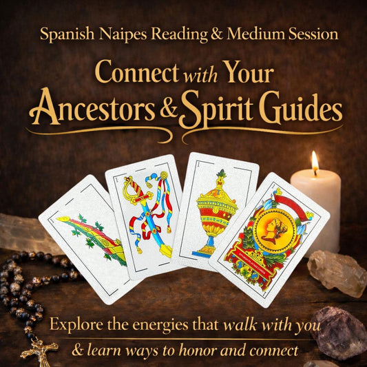 Ancestor & Spirit Guides Spiritual Reading + Consultation + PDF Guide | Psychic Medium Consultation | Spanish Naipes Reading | Bilingual