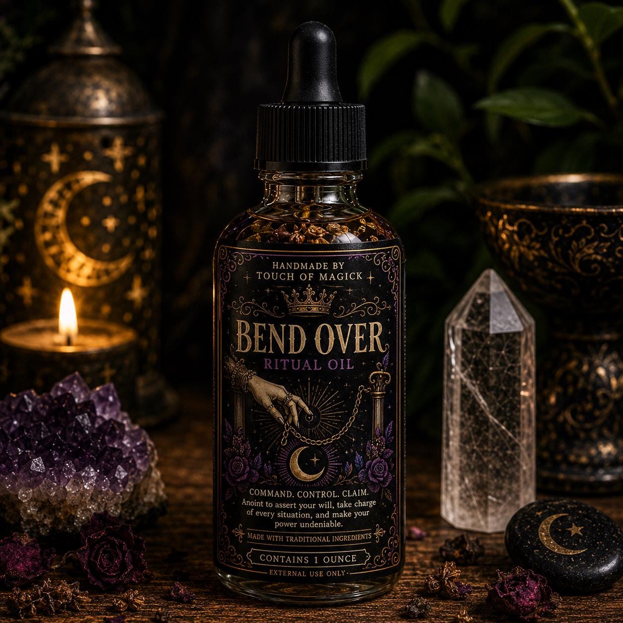 Abramelin Ritual Oil | Made with Traditional Ingredients | Ritual and Spell Supplies | 1 Oz | Annointing | Hoodoo | Santeria