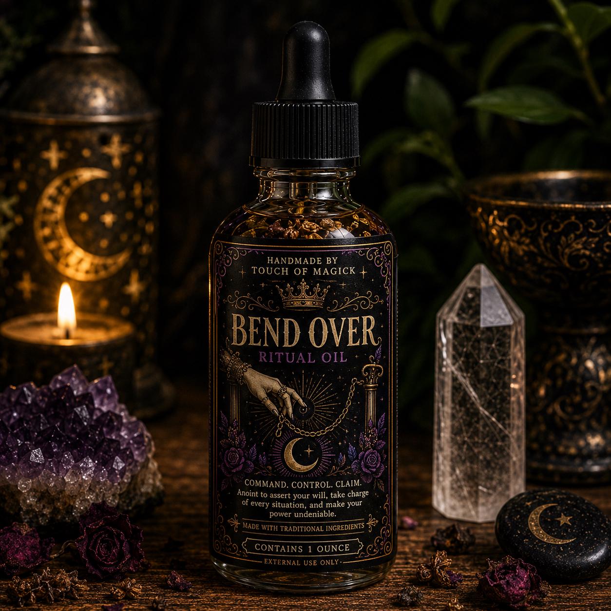Bend Over Ritual Oil | Made with Traditional Ingredients | Ritual and Spell Supplies | 1 Oz | Annointing | Hoodoo | Santeria