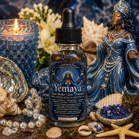 Yemaya | Orisha of the Ocean, Motherhood & Protection | Ritual Oil | Made with Traditional Ingredients | Spell and Ritual Supplies | 1 Oz |