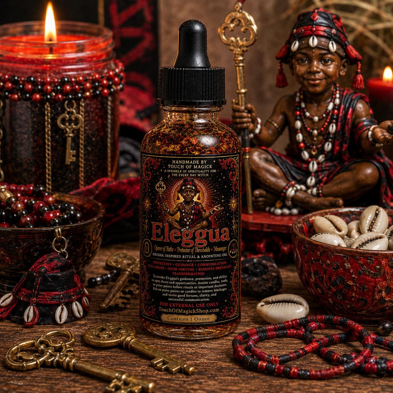 Aje | Orisha of Money, Wealth, Commerce & Prosperity | Ritual Oil | Made with Traditional Ingredients | Spell and Ritual Supplies | 1 Oz