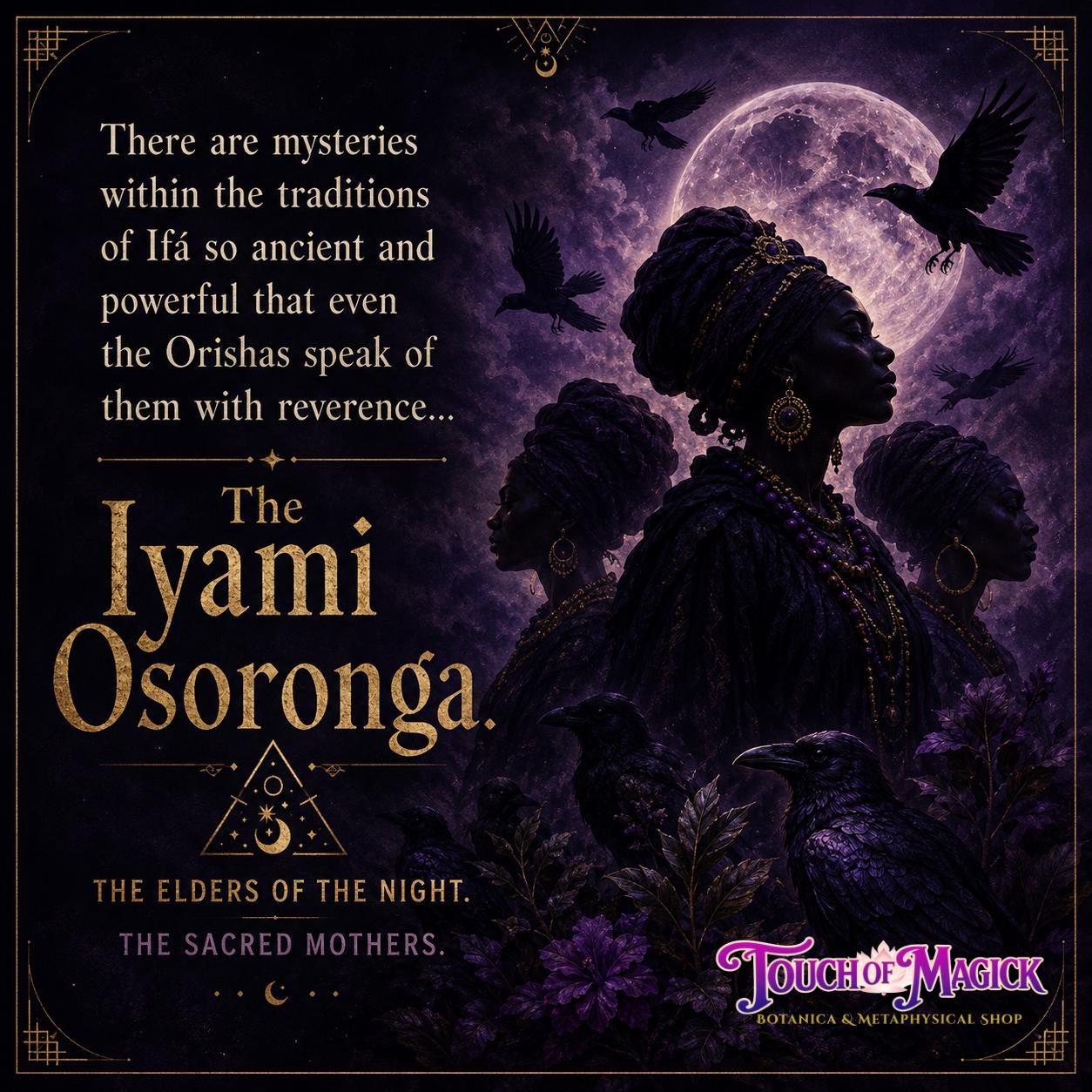 Iyami Osoronga Oil | Elders of the Night | Witches Made with Traditional Ingredients | Ritual & Spell Supplies | 1 Oz | Hoodoo | Santeria