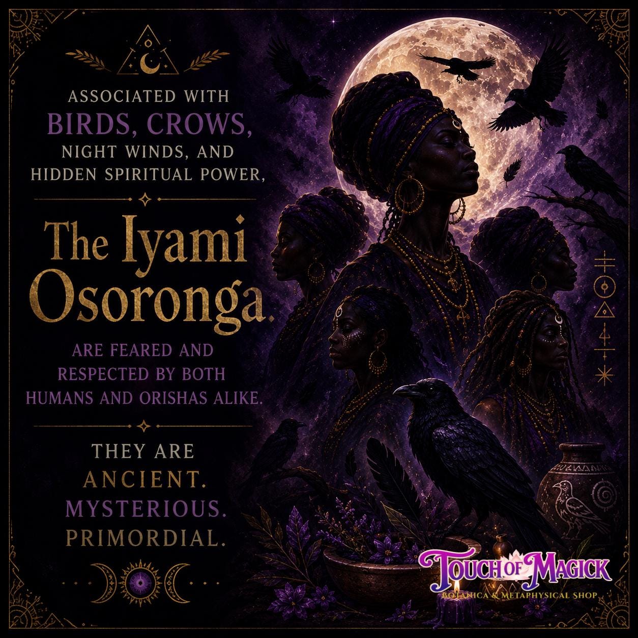 Iyami Osoronga Oil | Elders of the Night | Witches Made with Traditional Ingredients | Ritual & Spell Supplies | 1 Oz | Hoodoo | Santeria