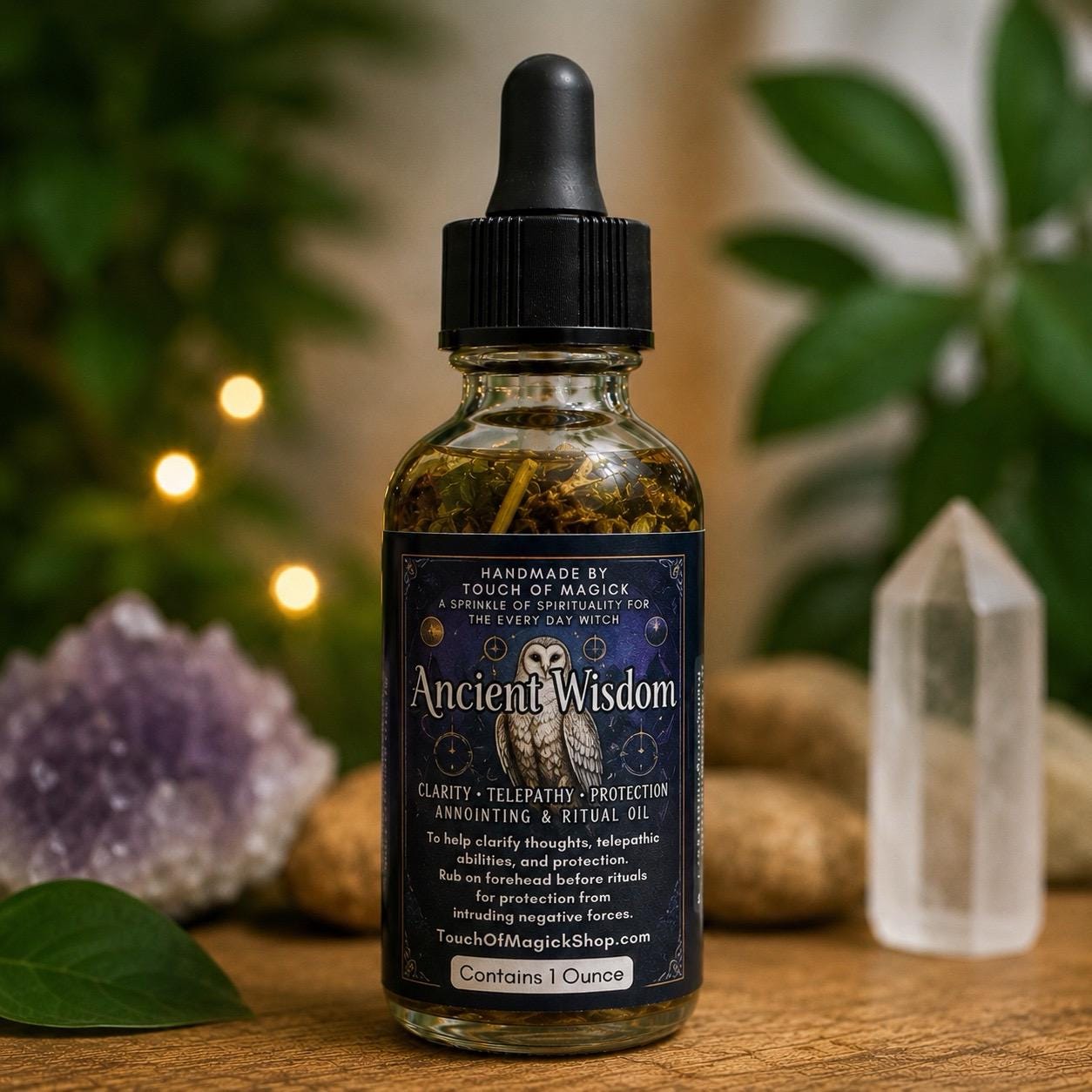 Ancient Wisdom Ritual Oil | Made with Traditional Ingredients | Ritual and Spell Supplies | 1 Oz | Annointing | Hoodoo | Santeria