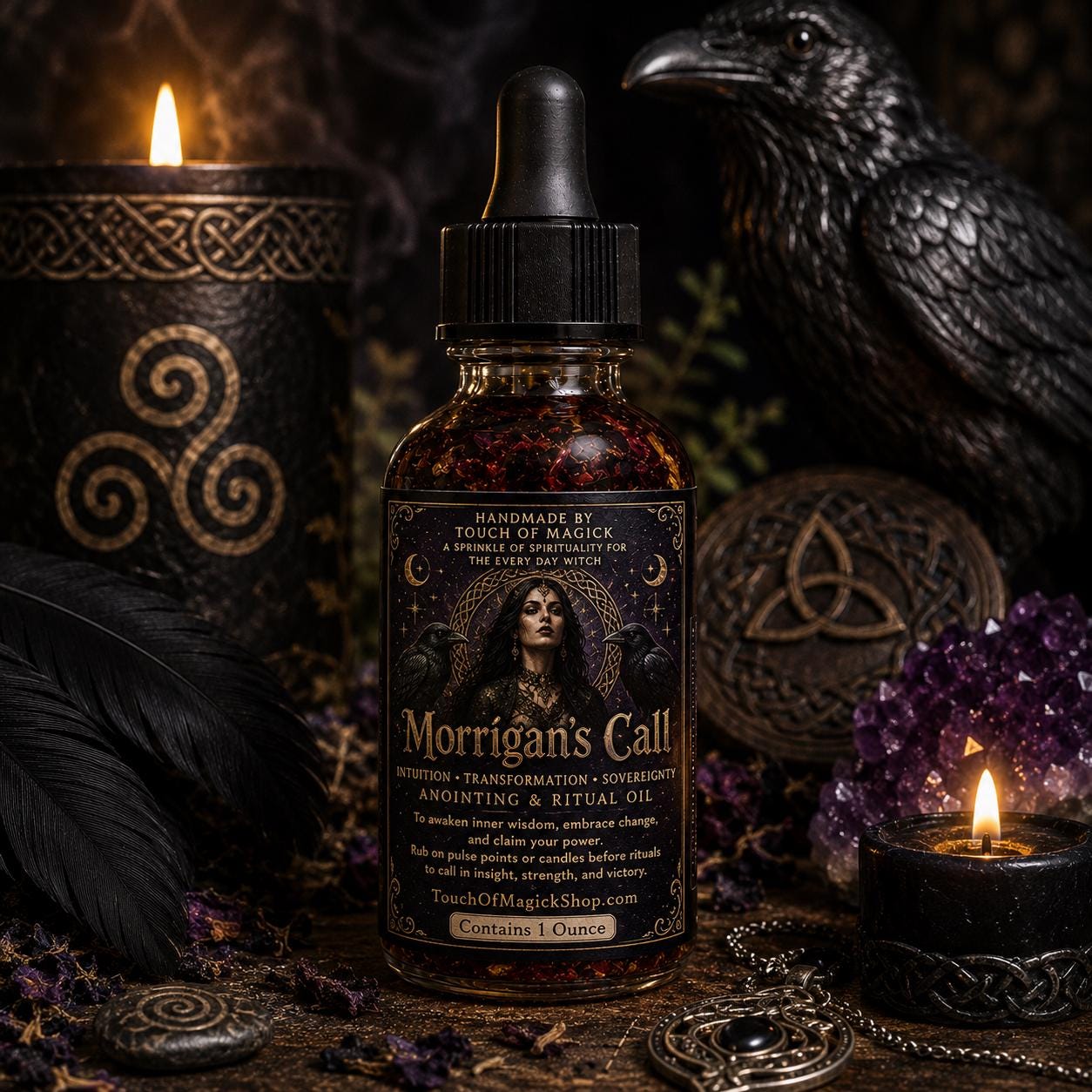 Yemaya | Orisha of the Ocean, Motherhood & Protection | Ritual Oil | Made with Traditional Ingredients | Spell and Ritual Supplies | 1 Oz |