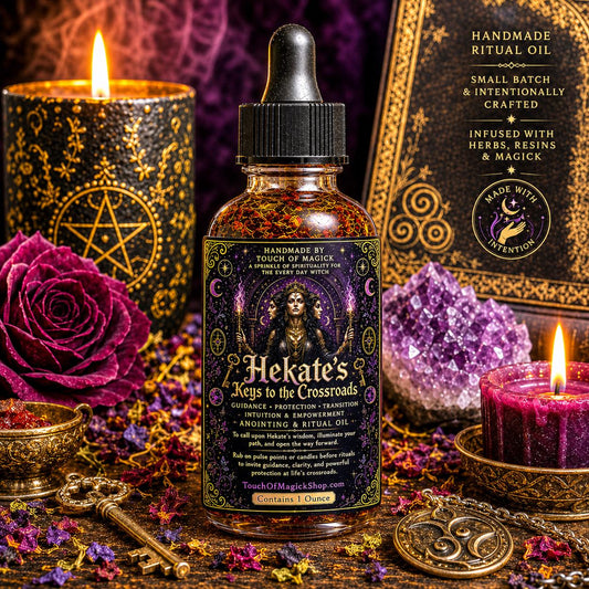 Hekate’s Keys to the Crossroads Ritual Oil | Made with Traditional Ingredients | Spell & Ritual Supplies | 1 Oz | Witch |