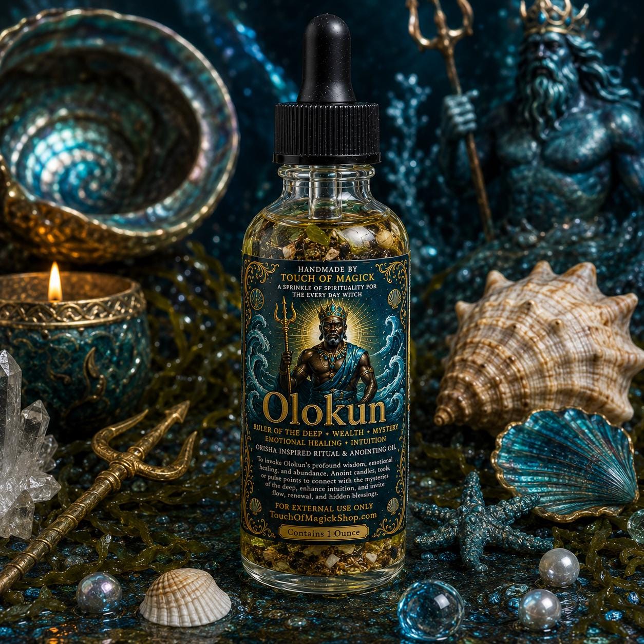 Babalu-Aye | Orisha of Protection & Wellness | Ritual Oil | Made with Traditional Ingredients | Spell and Ritual Supplies | 1 Oz