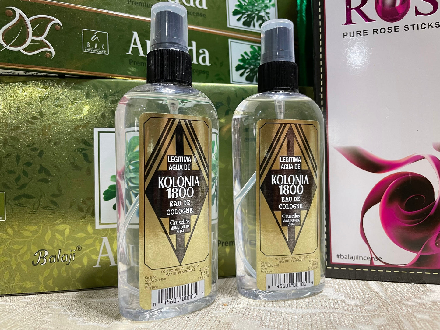 Kolonia 1800 - Spiritual Water Cologne Contains 4 Ounces- Used for Spirit Work and Cleansing of the Home or Business to remove Negativity