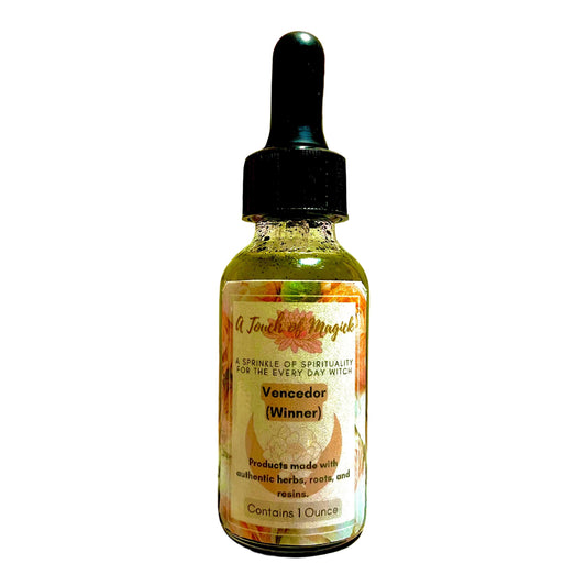 Vencedor (Winner) Oil - 1 Oz - Made with Herbs, Roots, Resins, Powders & Oils to Manifest your Intentions - Authentic Ingredients