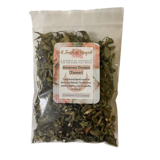 Amansa Guapo Dried Herb - Used in Compelling Spells, Powerful for Love & Attraction - Contains 0.5 Ounces - Santeria - Hoodoo - Voodoo