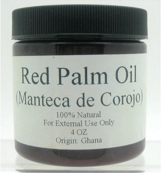 Red Palm Oil - Manteca de Corojo - 4 OZ - From Ghana - 100% Natural - Used for Anointing - Epo - Tool for Santeria - Cleanse Negativity