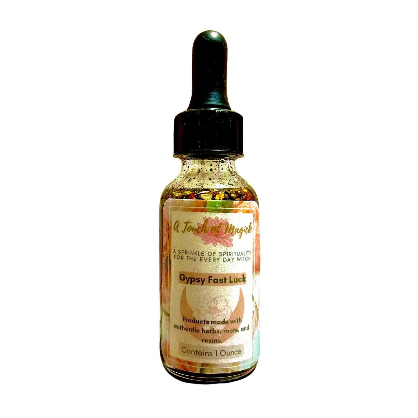 Gypsy Fast Luck Oil - 1 Oz - Made with Herbs, Roots, Resins, Powders & Oils to Manifest your Intentions - Authentic Ingredients