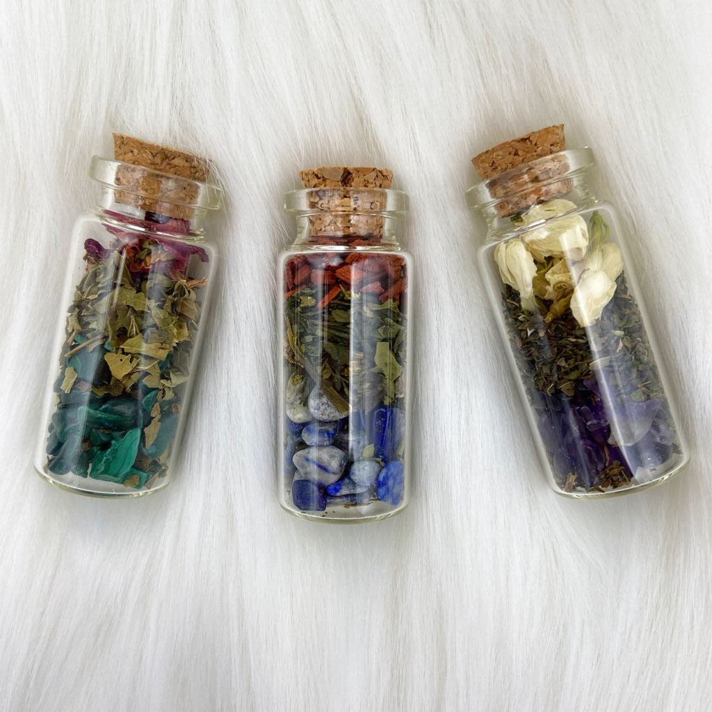 Spell Bottles with Cork - Empty & Ready for Spellwork - 1 Ounce Clear Glass - Perfect for Money, Love and Manifestation Spells