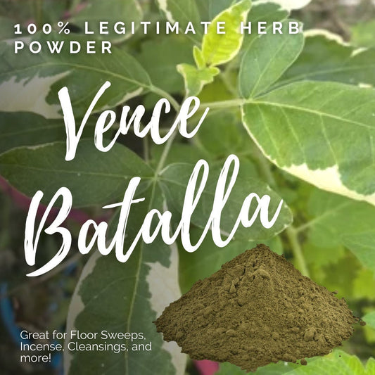 Vence Batalla / Win the Battle LEGITIMATE Herb Powder - Floor Sweeps - Dress Candles - Sprinkle in Home or Business - Prosperity Herb - Win